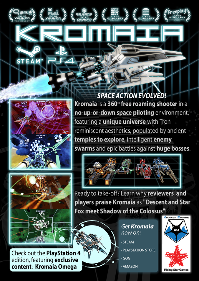 Kromaia Is Now On Steam, PlayStation Store, Gog and Amazon! Kromaia Is Now On Steam, PlayStation Store, Gog and Amazon!
